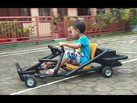 Memasang Mesin dan Merakit Mobil Dorongan Mainan Anak dengan Aki 12 Volt - Part 2. 