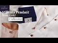 Swarovski millenia pendant rose gold necklace  unboxing and try on