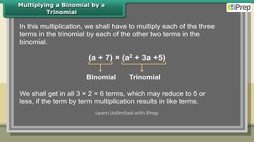 Multiplying a Binomial By a Trinomial I | Algebraic Expressions & Identities | Math | Class8 | iPrep