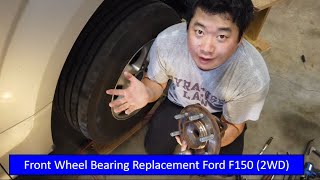 Front Wheel Bearing Replacement 2015 Ford F150 (2WD) by The After Work Garage 5,035 views 2 years ago 7 minutes, 27 seconds