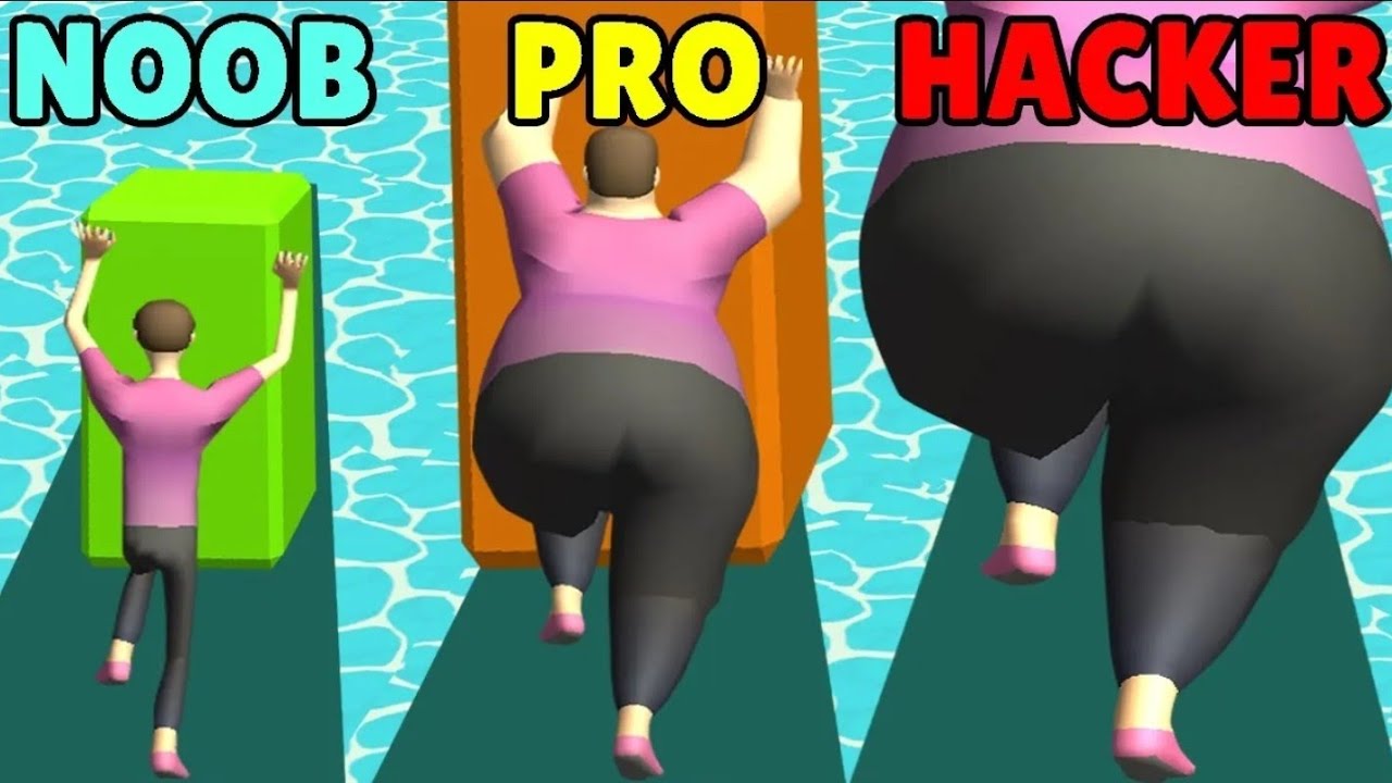 NOOB vs PRO vs HACKER in Fat Pusher