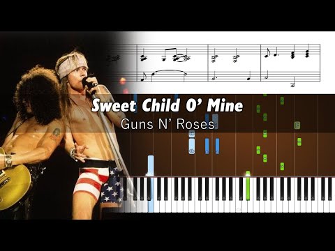 Guns N' Roses - Sweet Child O' Mine - Piano Tutorial