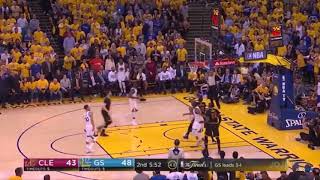Iman Shumpert hits the side of the backboard in the 2017 NBA Finals