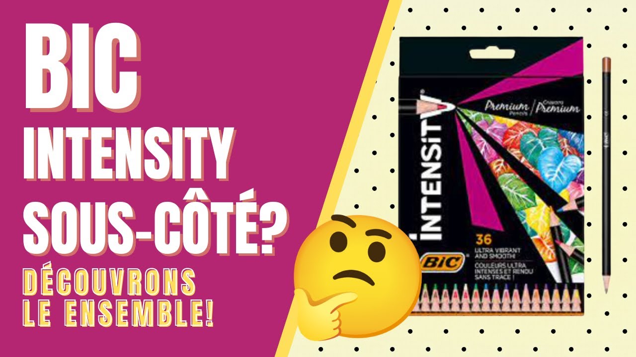 BIC Intensity Crayons de Couleur, Idéal Pour Adultes, Couleurs Assorties,  Etui Carton de 36 crayons