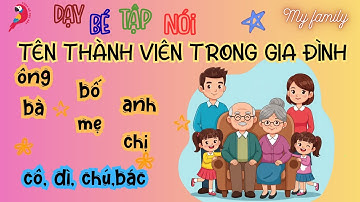 Bé Tập Nói Tên Thành Viên Gia Đình Siêu Dễ | Dạy Trẻ Nhận Biết Ông Bà Bố Mẹ | CÙNG BÉ HỌC BÀI