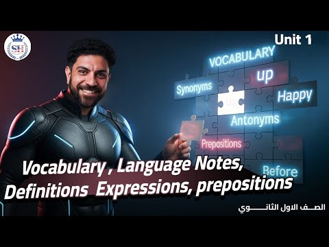 حل و تدريبات علي كلمات الوحده الاولي Unit 1 مع التفسير الصف الاول الثانوي 2026 مستر شادي صابر