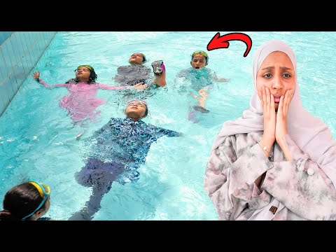 يوم كامل في المسبح مع بناتي جننوني وايد سوالف بناتي