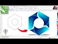 Design a Polygon and Circle Logo in CorelDraw | Corel Draw Tutorial