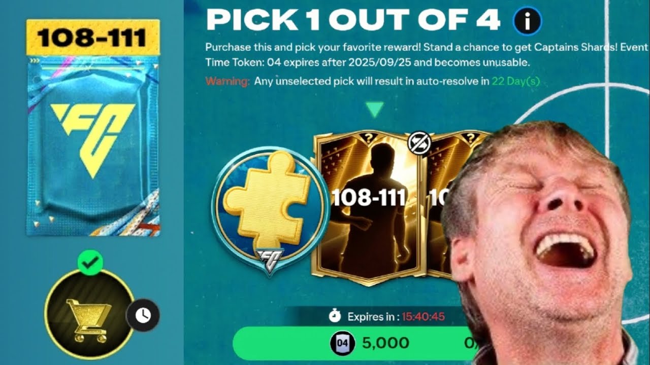 FREE 108-111 Captains Event Milestone Reward 🎁 + Extra Time Funny Pack Opening 