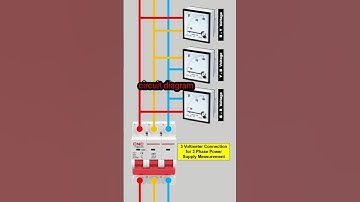 💥💯 3 voltmeter 3 phase connection diagram #wiring #virelshorts #shorts