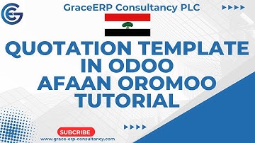 Quotation Template In odoo Sales Module | Afaan Oromoo Tutorial