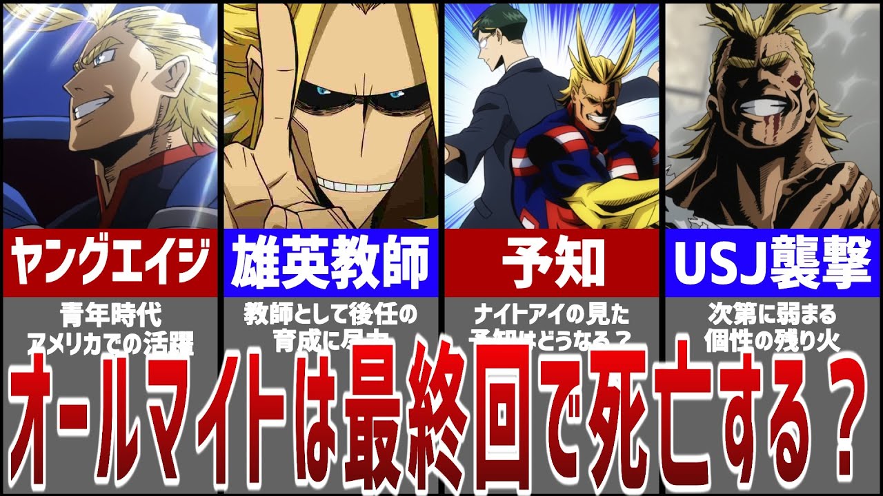 ヒロアカ オールマイトの壮絶な生涯 オールマイトを徹底解説 Youtube