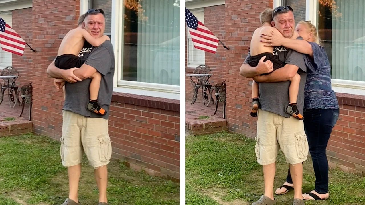 Little Boy Has Tearful Reunion With His Grandpa