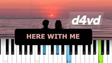 d4vd - Here With Me (Piano Tutorial)