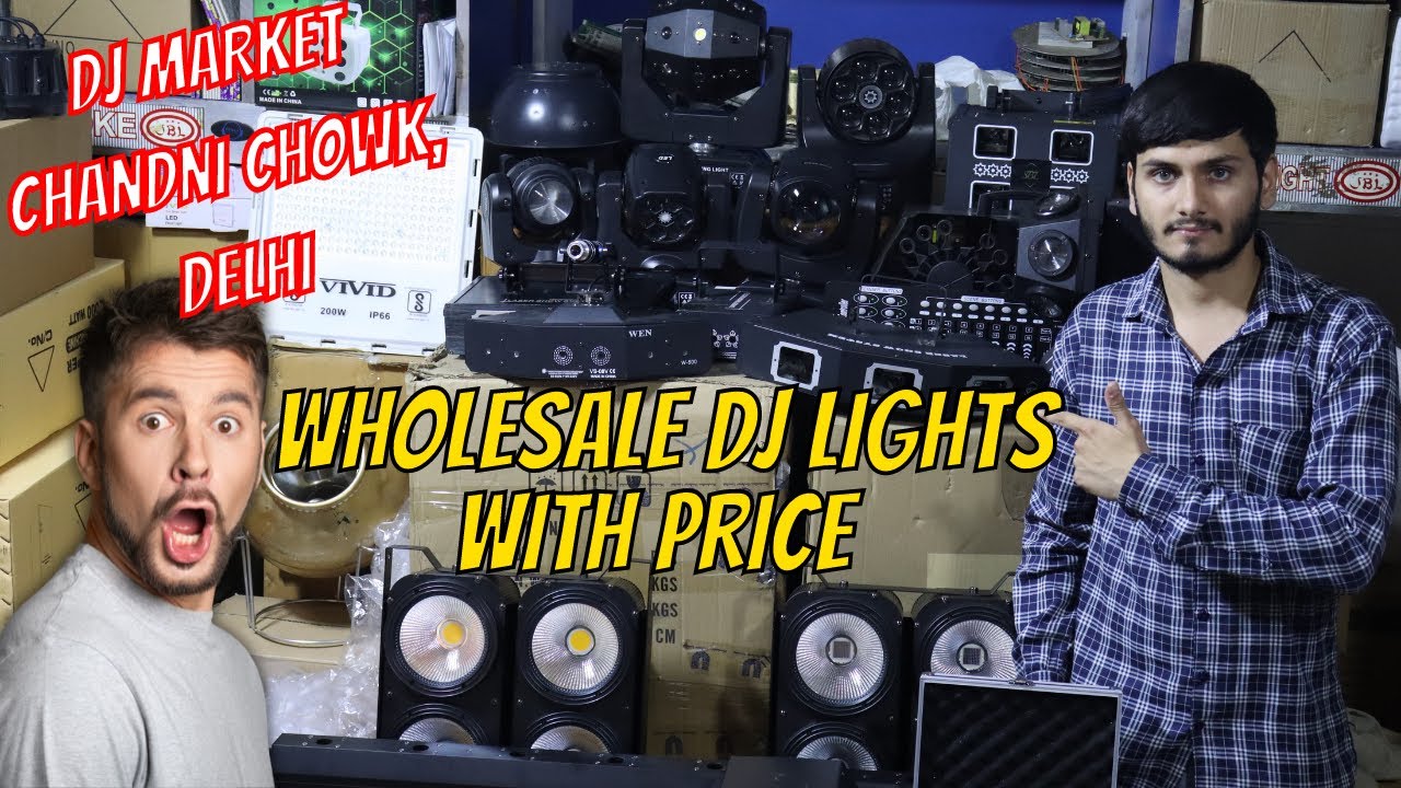 WHOLESALE DJ LIGHTS With PRICE | SHARPY, LASERS at SBL, DJ Market, Chandni Chowk, Delhi | @DJGuruji