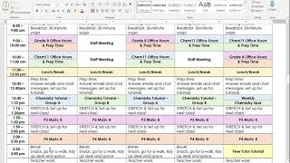 Making a schedule assignment