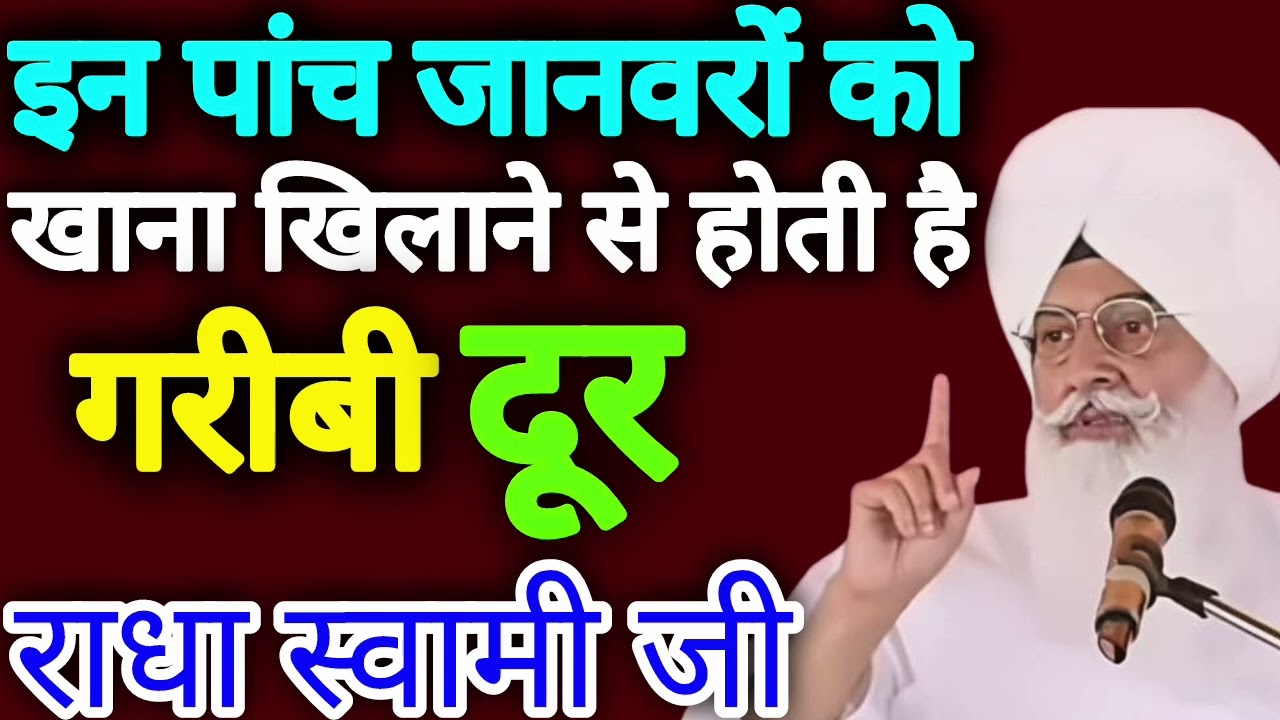 बाबा जी ने बताया इन पांच जानवरों को खाना खिलाने से होती है गरीबी दूर। एक बार जरूर सुनें राधा स्वामी 