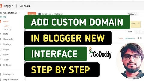 How to add custom domain in Blogger new interface 2020 from Godaddy| blogger me domain kese add kre