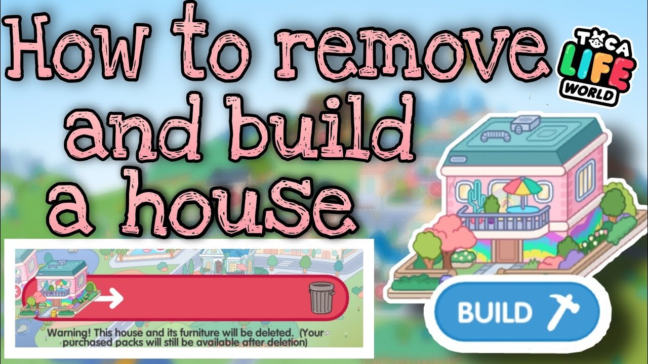 How to remove and build a house Toca Boca short tips YouTube