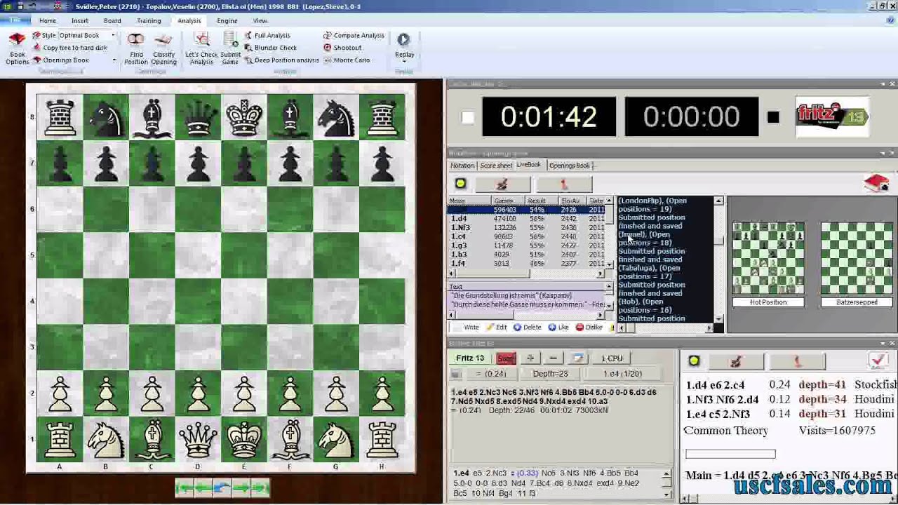 Fritz13 instant chess game analysis (Fritz Tip #0020) 