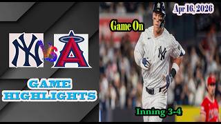 New York Yankees vs Los Angeles Angels Inning 3-4 Game Highlights 16/4/2026-MLB Season 2026 screenshot 1