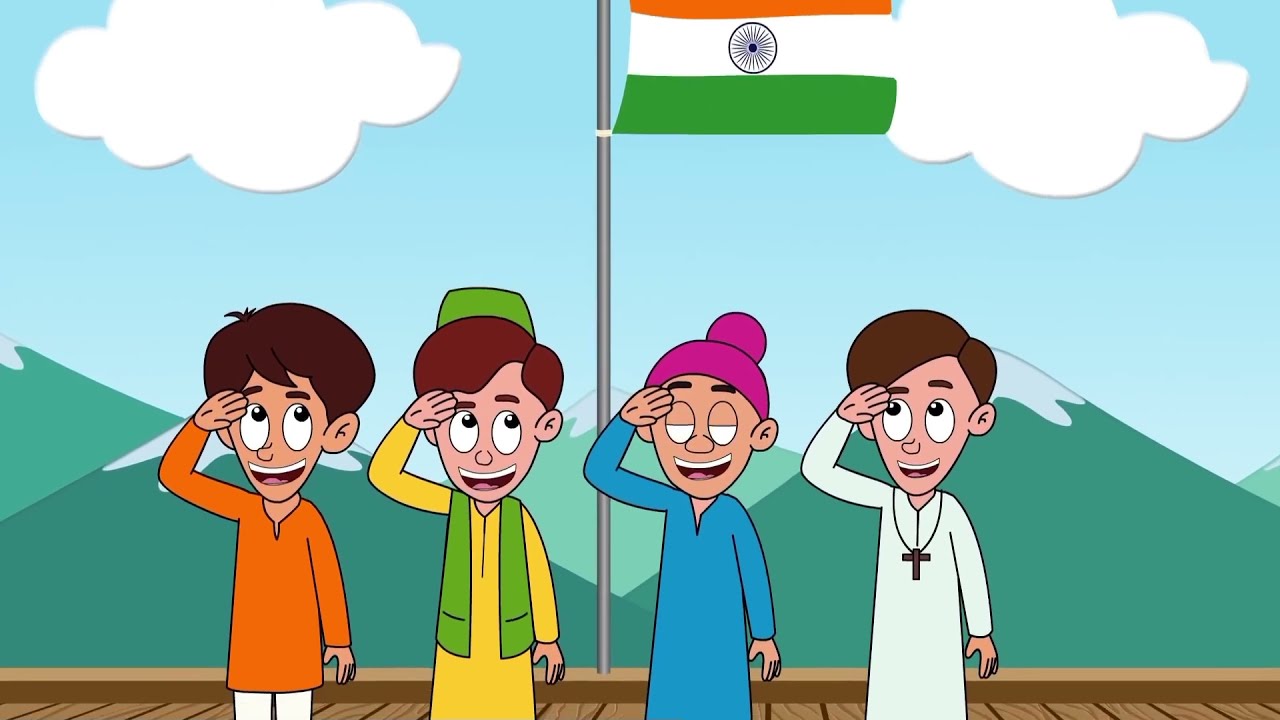 sare jahan se achha rhymes cartoon for kids poem @TrueKiddieshindi