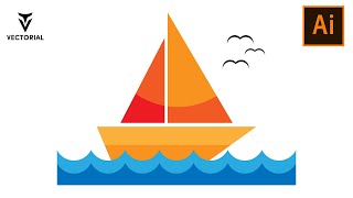 Easy Ship icon tutorial in Adobe Illustrator for beginners