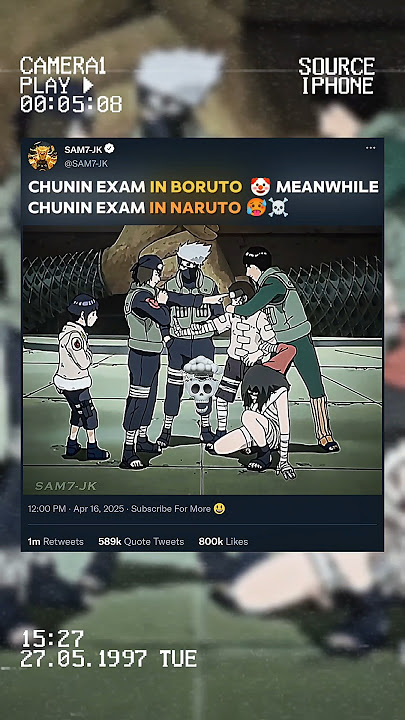 CHUNIN EXAM IN BORUTO 🤡 MEANWHILE IN NARUTO...🥵☠️