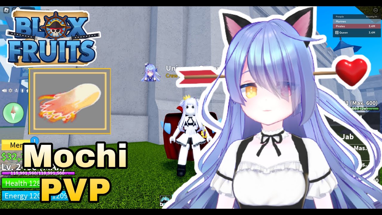 Blox Fruits [Live👑] Mochi PVP YouTube