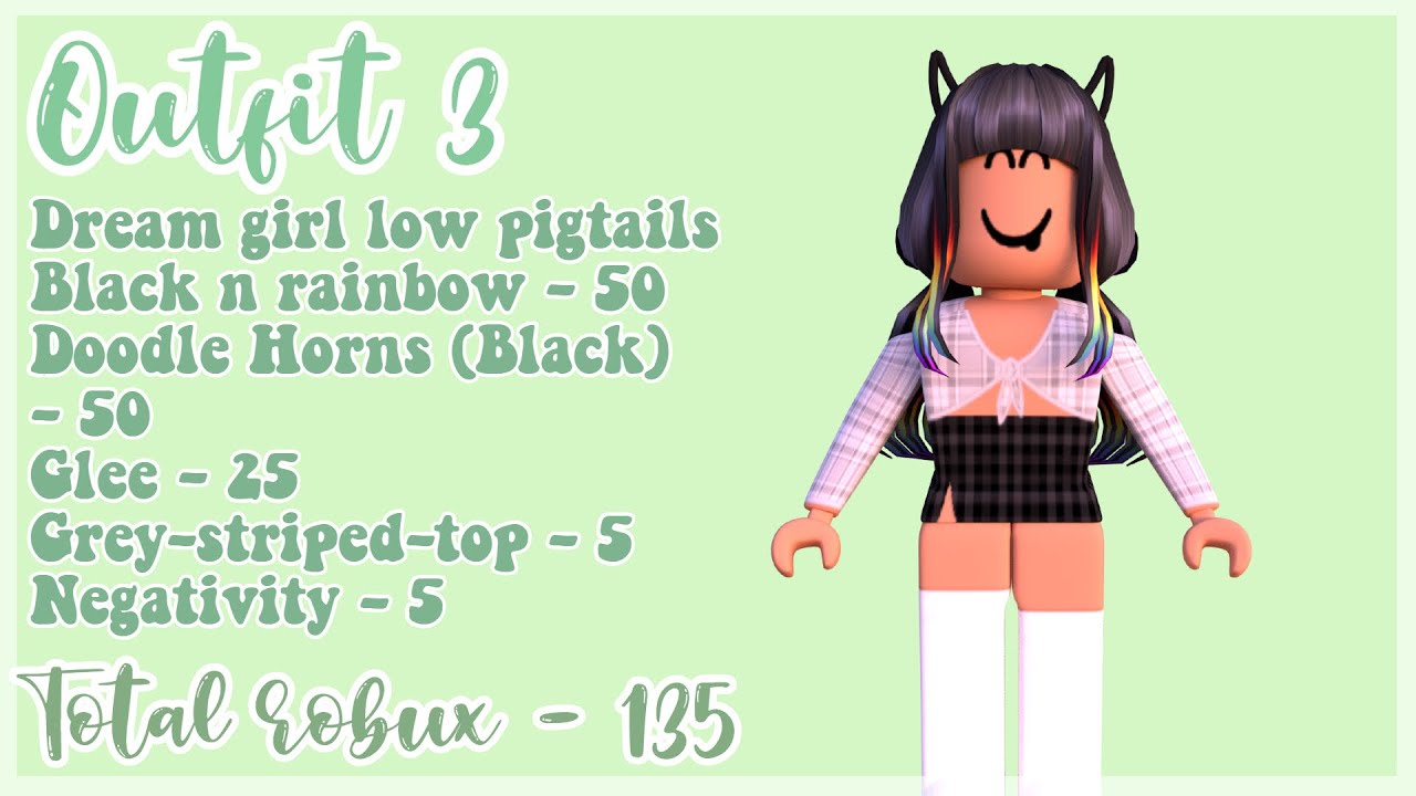10 Aesthetic Outfits Under 150 Robux Roblox Youtube - cute roblox avatars girl black