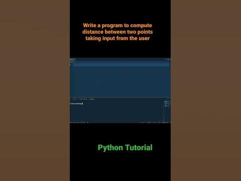 Write a program to compute distance between two points taking input ...