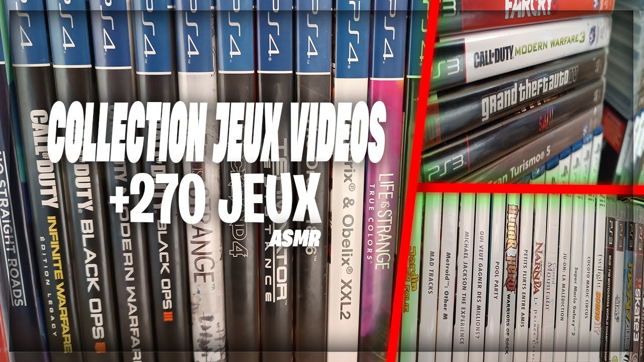 ASMR FR : JE VOUS PRESENTE TOUTE MA COLLECTION DE JEUX VIDEOS (+270 JEUX)