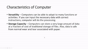 characteristics of computer(sifa za kompyuta au jifunze sifa za kompyuta)