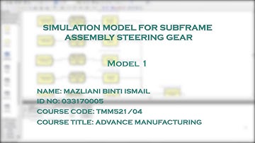 Simulation Model for Subframe Assembly Steering Gear  by using ARENA