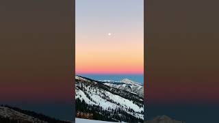 Snowboarding at sunrise