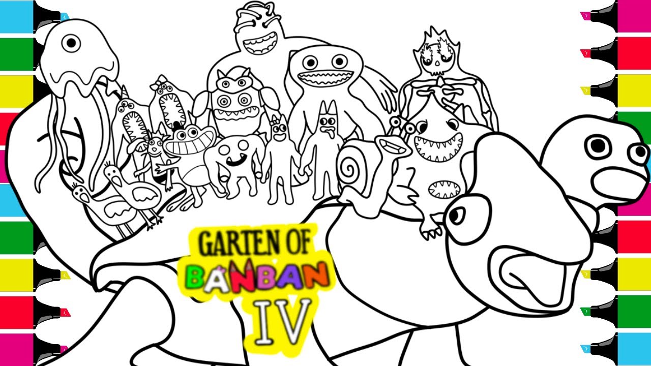 Garten of Banban 4 Coloring pages from NEW SECOND Teaser Trailer / All ...