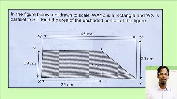 Find the area of unshaded portion of the rectangle | grade 5 to grade 8 mathematical problems