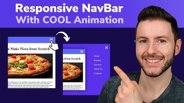 Responsive NavBar Using HTML CSS JS | Navigation Menu Bar With COOL Animation | Hamburger Menu Nav