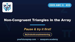 2009 AMC 8 – Problem 20: Non-Congruent Triangles in the Array | Your Future Prep