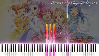 Happy Go Lucky Precure! Sentimental Instrumental - DokiDoki Precure OP - Piano Tutorial by Hildegard