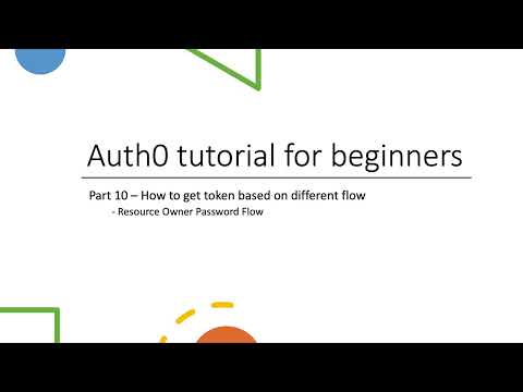 auth0 tutorial  - part 10 Resource Owner Password Flow