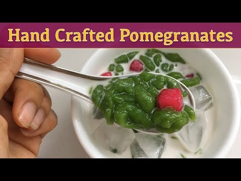 Hand Crafted Pomegranates in Traditional Asian Dessert