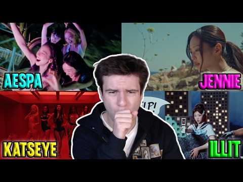 AUSSIE REACTS TO JENNIE, aespa, ILLIT & KATSEYE | What's New in KPOP