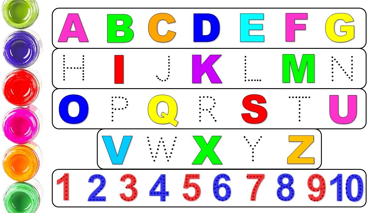 Learn ABCD Alphabets and numbers counting 123.Shapes for kids and ...