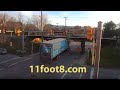 Speeding semi gets smashed up at the 11foot8 bridge