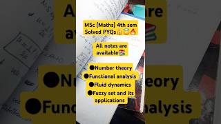 Msc Maths 4Th Sem Solved Pyqs Ccsu All Notes Are Available Mail Me For Notes...