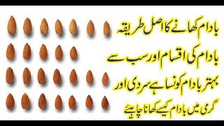 How Many Types Of Almond || Badam Ki Kitni qisam Hain || Badam Khany Ka Tarika