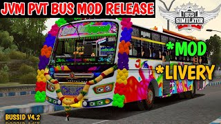 J.V.M PVT BUS MOD RELEASE | BUS SIMULATOR INDONESIA | JAYAM VELMURUGAN BUS MOD IN BUSSID