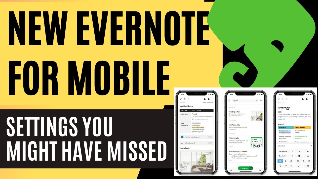 New Evernote iOS Settings - Customize It Today - YouTube