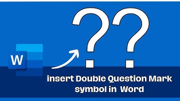How to insert Double Question Mark symbol in MS Word